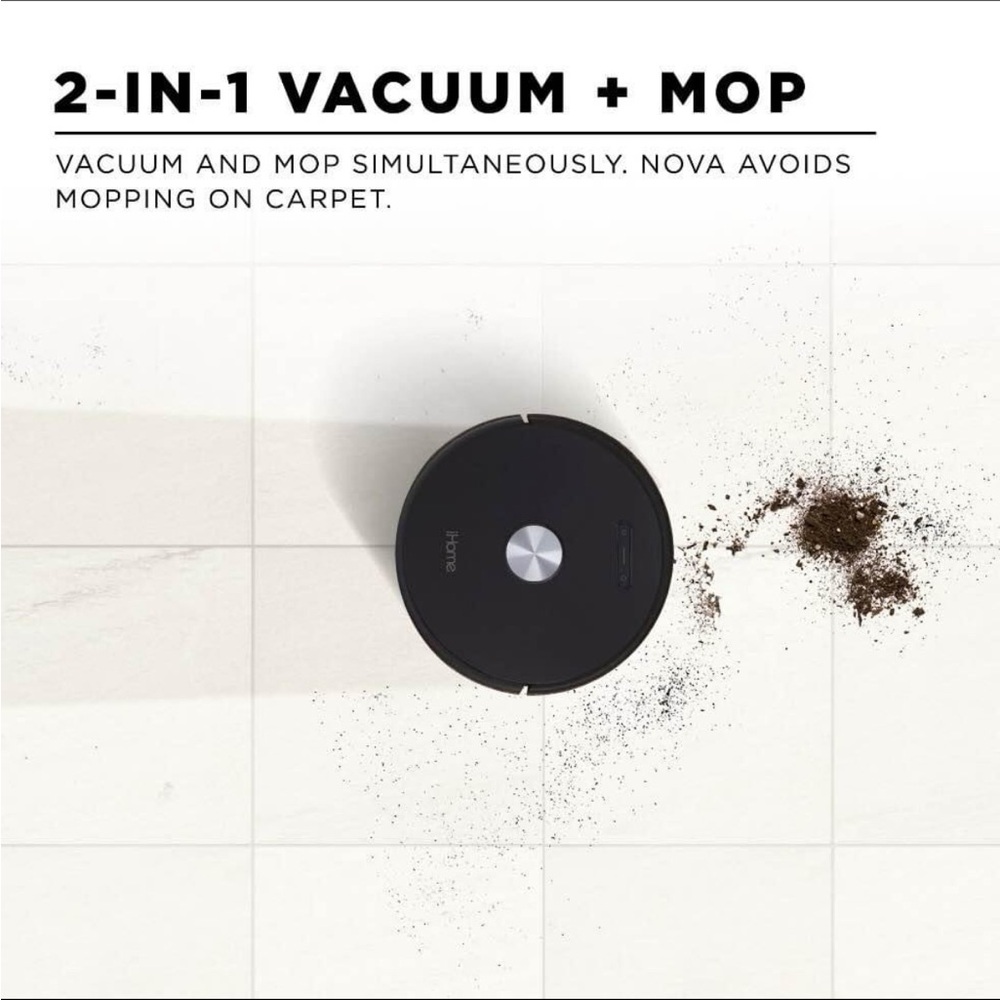 iHome AutoVac Nova Self Empty Robot Vacuum and Mop - Robotic Cleaning Vacuum - Picture 5 of 7